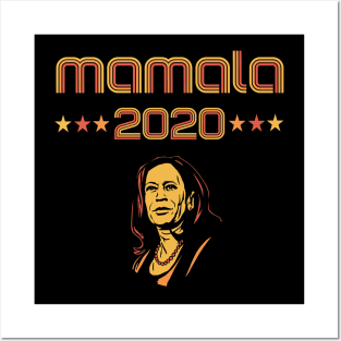 Vintage Retro Mamala 2020 Kamala Harris Madam Vice President Posters and Art